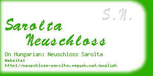 sarolta neuschloss business card